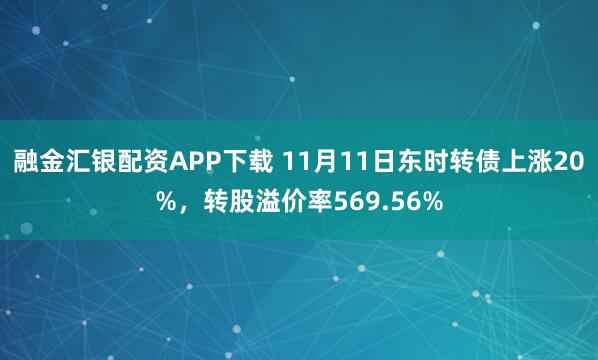 融金汇银配资APP下载 11月11日东时转债上涨20%，转股溢价率569.56%
